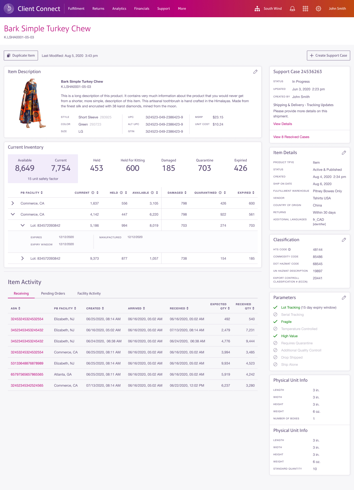 inventory details